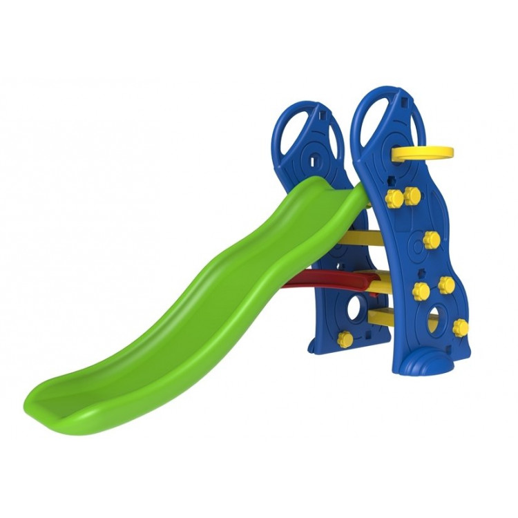Šmýkačka plastová s rebríkom modro-zelená  